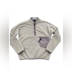 Patagonia Womens Size Medium Re-Tool 1/2 Zip Fleece Pullover Natural White X-Dye